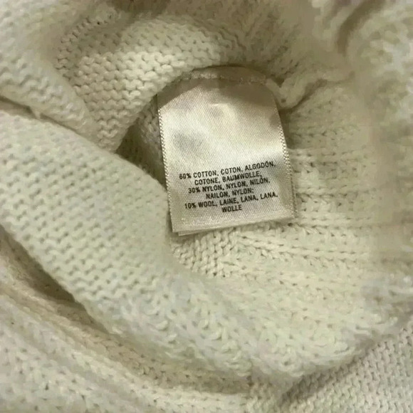 Anthropologie month ex sweater, sleeveless dress cream turtleneck size medium - Picture 9 of 9